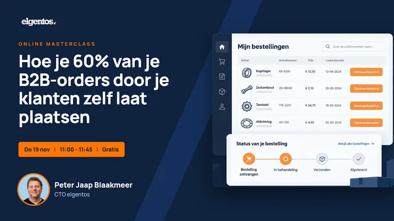 Online masterclass: how to get customers to place 60% of your B2B orders themselves