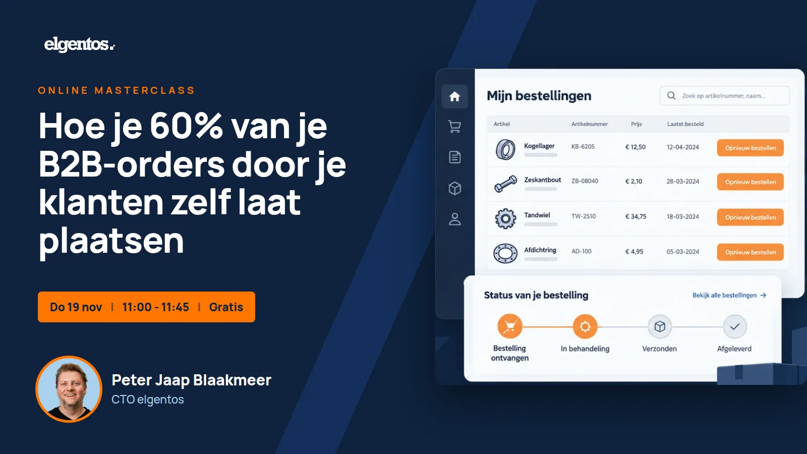 Online masterclass: how to get customers to place 60% of your B2B orders themselves